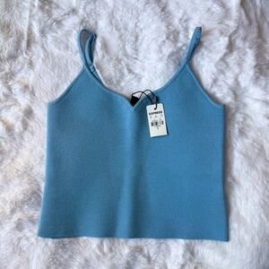 NWT EXPRESS Body Contour Sweetheart Cropped Sweater Cami| S